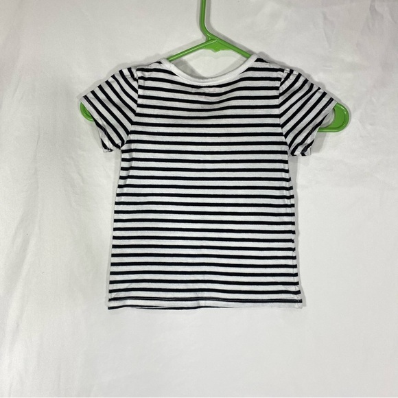 Circo Girl’s Black & White Striped Short Sleeve Tee - Picture 3 of 6